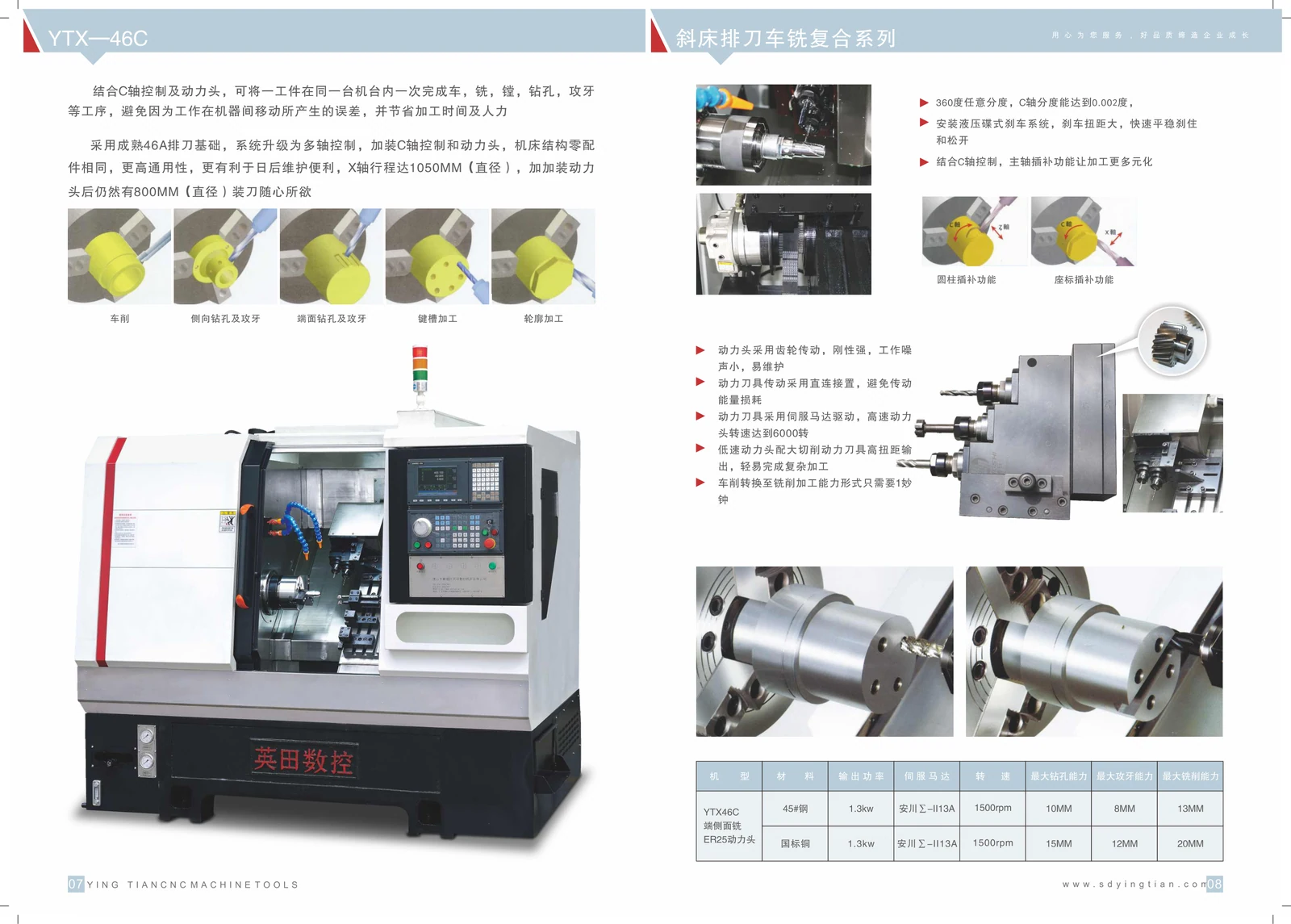 英田数控产品与结构画册 · PDF 第 5 页 · 46C · 动力车铣结构